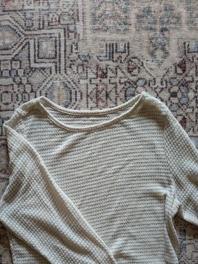 cream textured crop top